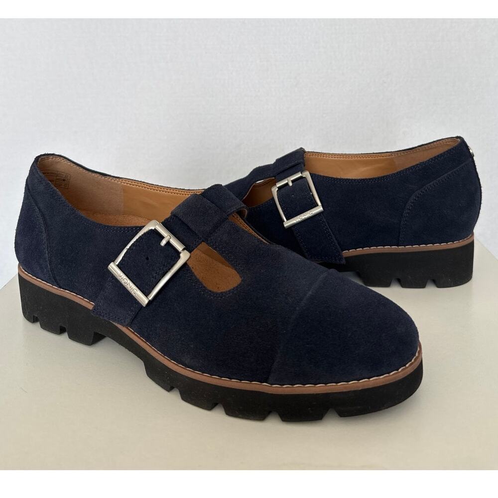 Vionic Cameron Navy Suede Mary Jane Loafers 2024 Size 9 - Picture 8 of 16